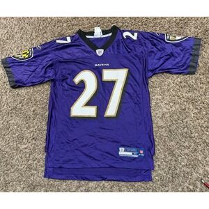 NFL Reebok Onfield Baltimore Raven Ray Rice #27 Purple Jersey Mens Size Medium